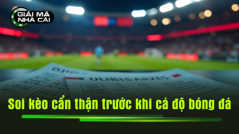 Soi kèo cẩn thận trước khi cá độ bóng đá