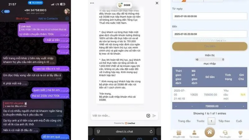 Nhà cái DG88 lừa đảo